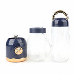 Mini liquidificador portátil copo caneca 500 ml e 450 ml com 10 lâminas, tampa, canudo e copo recarregáveis