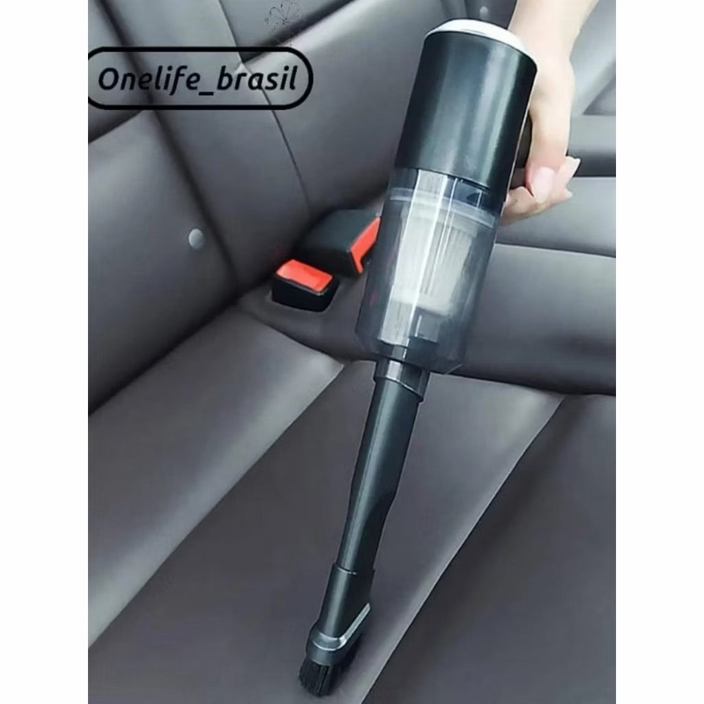 Mini aspirador de pó portátil automotivo casa sem fio 3 em 1 potente 6000pa  recarregáveis