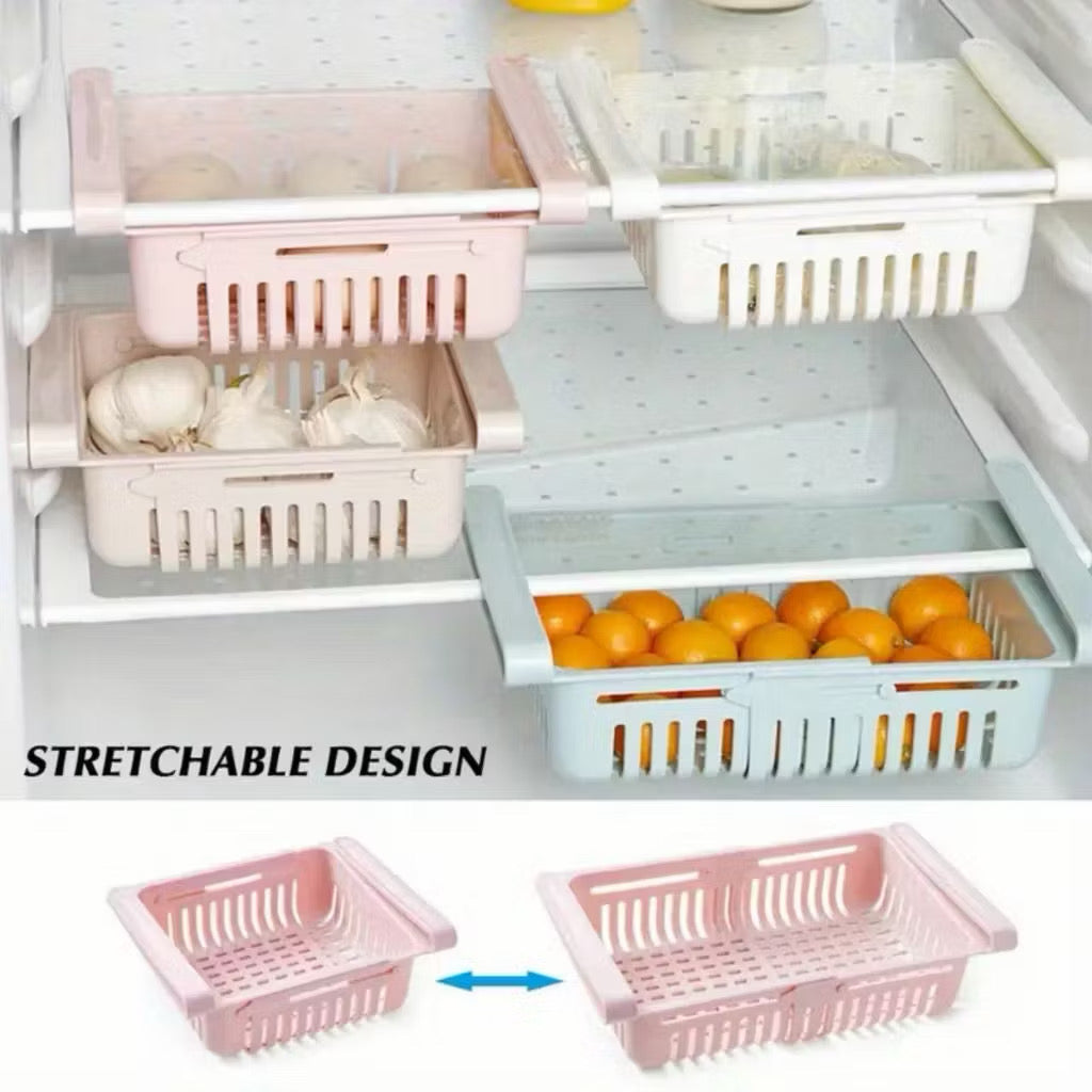 Cesto Organizador de Geladeira Inteligente:  Economize Espaço e Organize Tudo