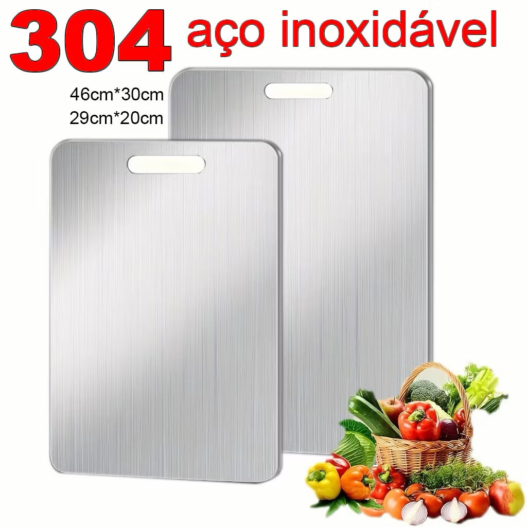 🚨 Chega de Bactérias! Tábua Inox 304 Antibacteriana