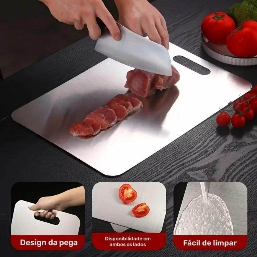 🚨 Chega de Bactérias! Tábua Inox 304 Antibacteriana