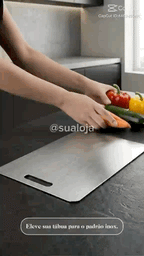🚨 Chega de Bactérias! Tábua Inox 304 Antibacteriana