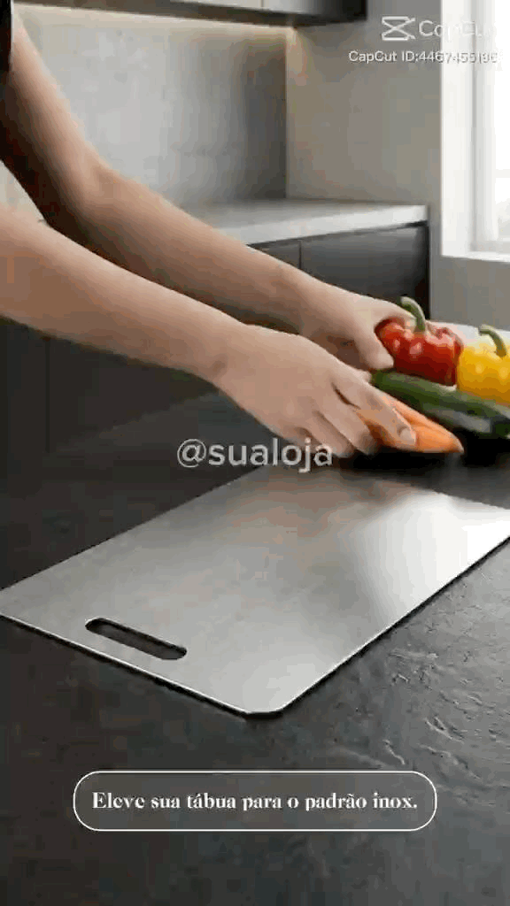 🚨 Chega de Bactérias! Tábua Inox 304 Antibacteriana