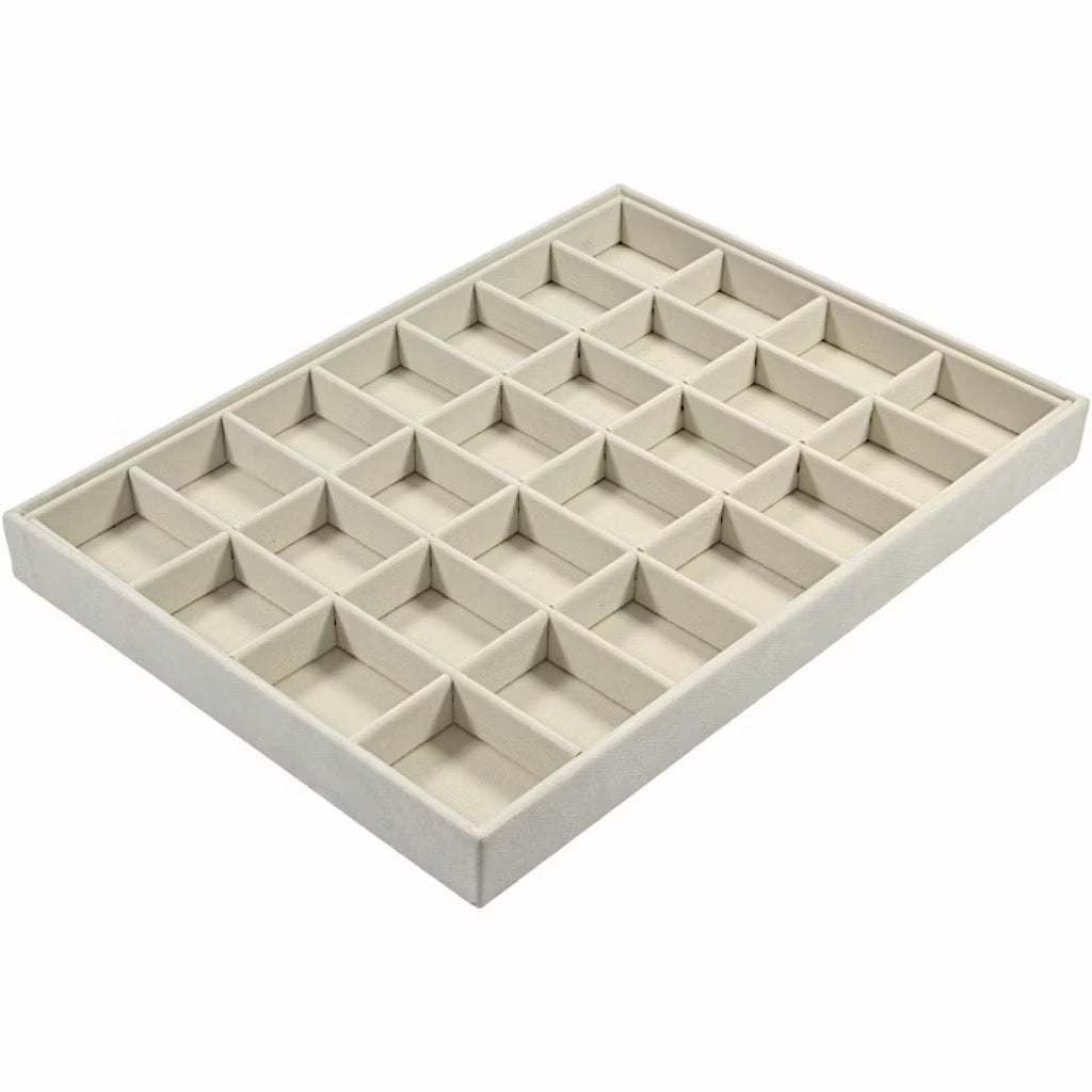 💎 Bandeja Organizadora de Joias em Veludo 28 Divisórias – Luxo, Proteção e Organização Perfeita!