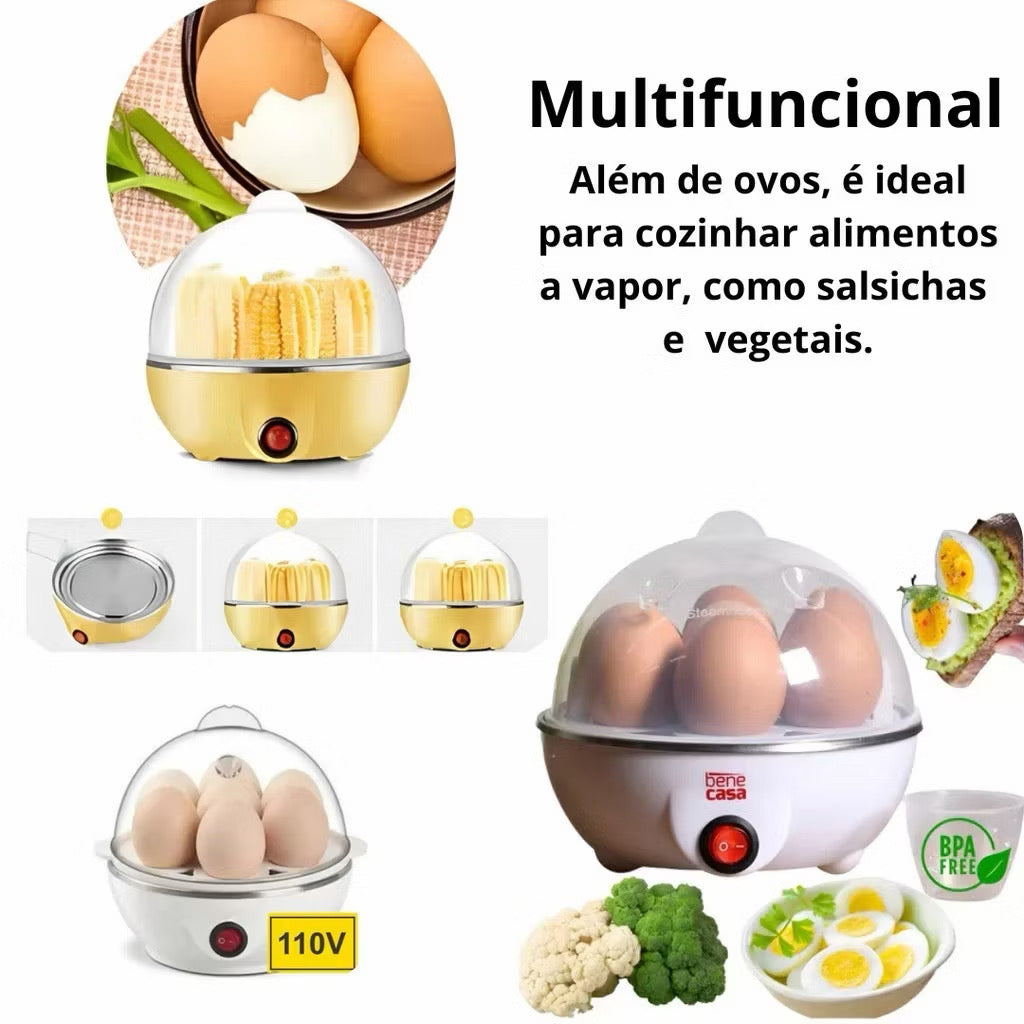 Cozedor de ovos portátil elétrico cozinha a vapor 110/220