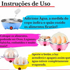 Cozedor de ovos portátil elétrico cozinha a vapor 110/220