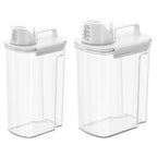 2PCS Dispenser Organizador Lavanderia 2,5L Ideal para Arroz Grãos Produtos de Limpeza e Ração Multiuso