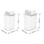 2PCS Dispenser Organizador Lavanderia 2,5L Ideal para Arroz Grãos Produtos de Limpeza e Ração Multiuso