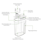 2PCS Dispenser Organizador Lavanderia 2,5L Ideal para Arroz Grãos Produtos de Limpeza e Ração Multiuso