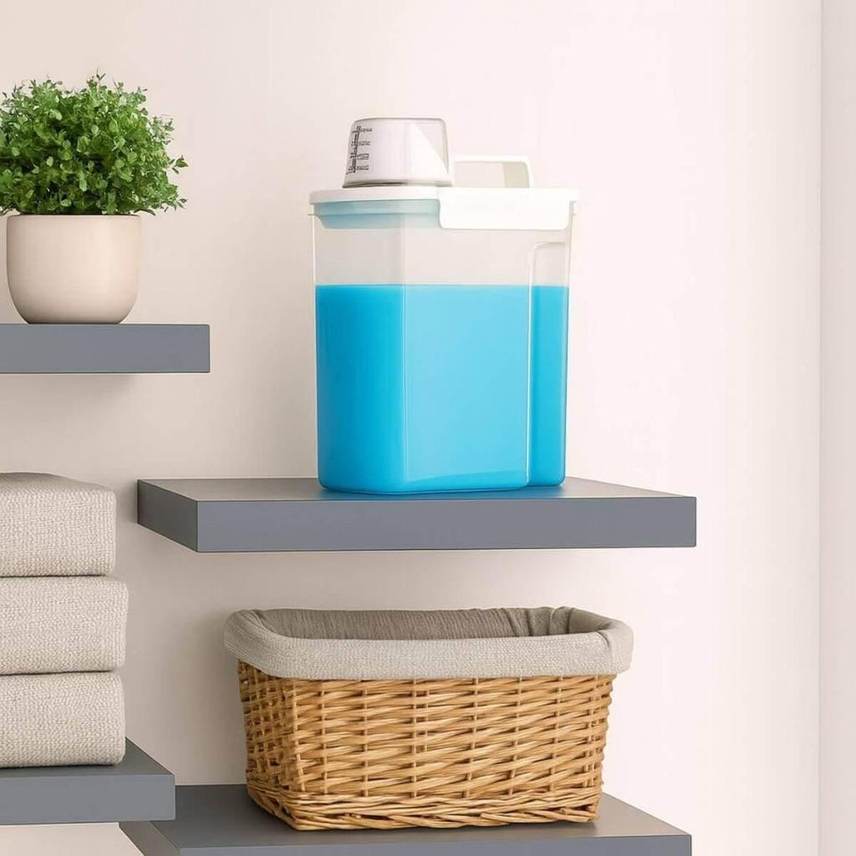 2PCS Dispenser Organizador Lavanderia 2,5L Ideal para Arroz Grãos Produtos de Limpeza e Ração Multiuso