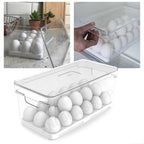 Porta ovos é organizador de geladeira com tampa Clear fresh 36 unidades em acrílico muito uso