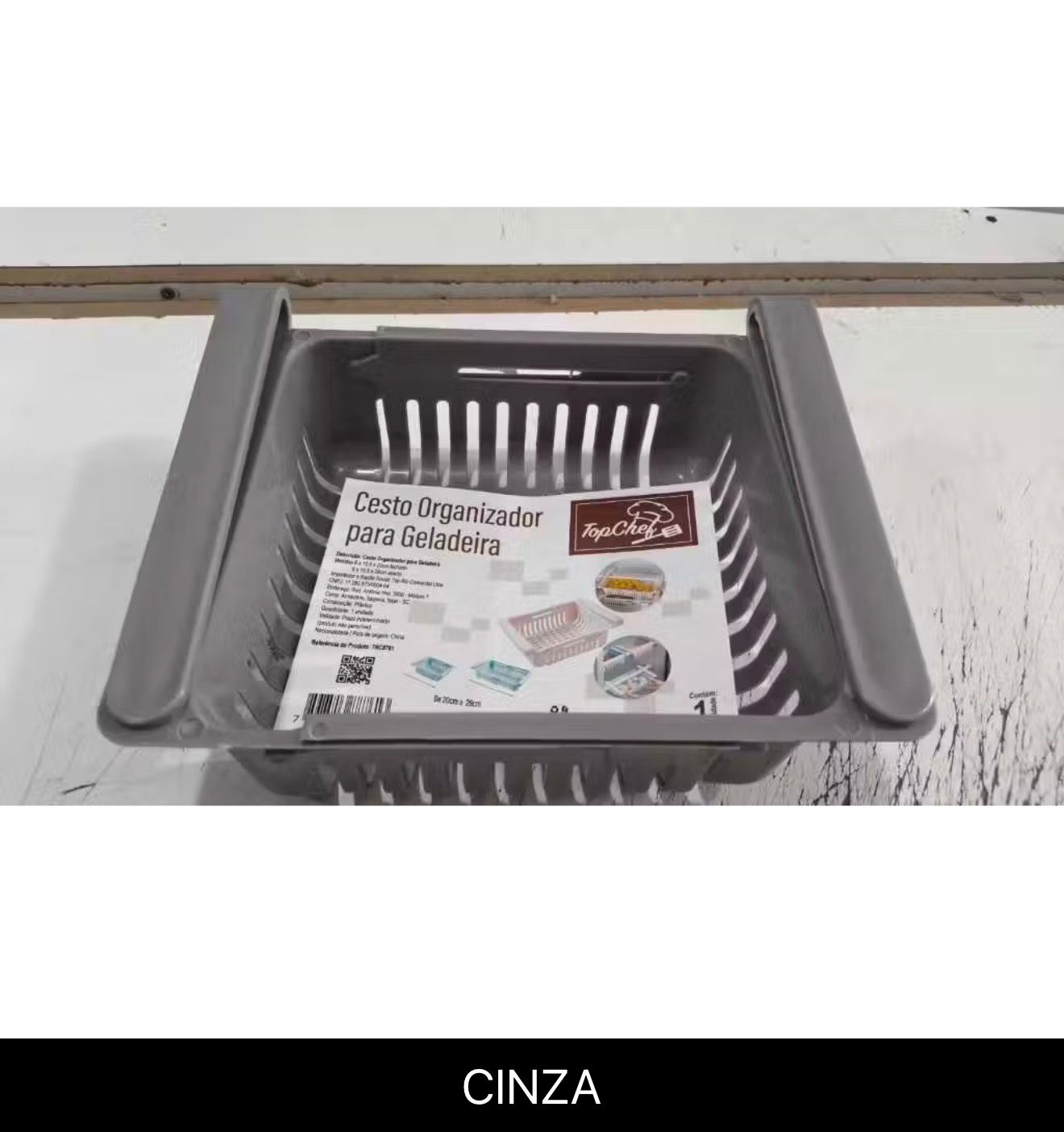 Cesto Organizador de Geladeira Inteligente:  Economize Espaço e Organize Tudo