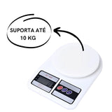 Balança de cozinha digital Alta precisão com pilhas inclusas AA 10kg
