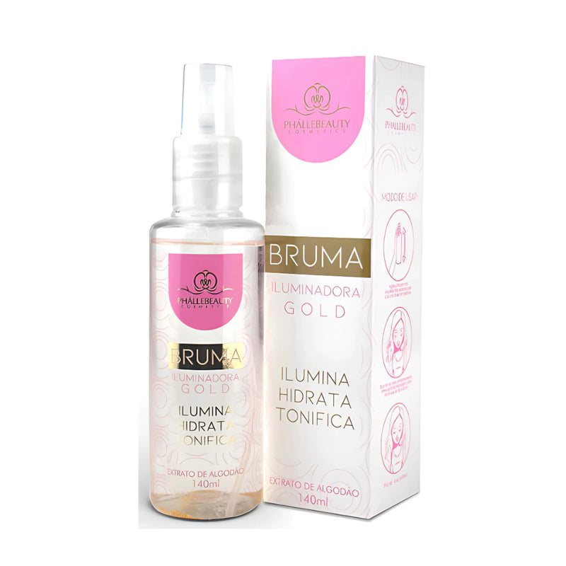 Kit Fixador de Maquiagem Poderoso 1 Blindagem 2 Brumas Matte e Gold