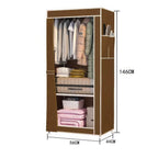 Guarda-Roupa Portátil Dobrável com Capa Protetora – Organizador 4 Divisória