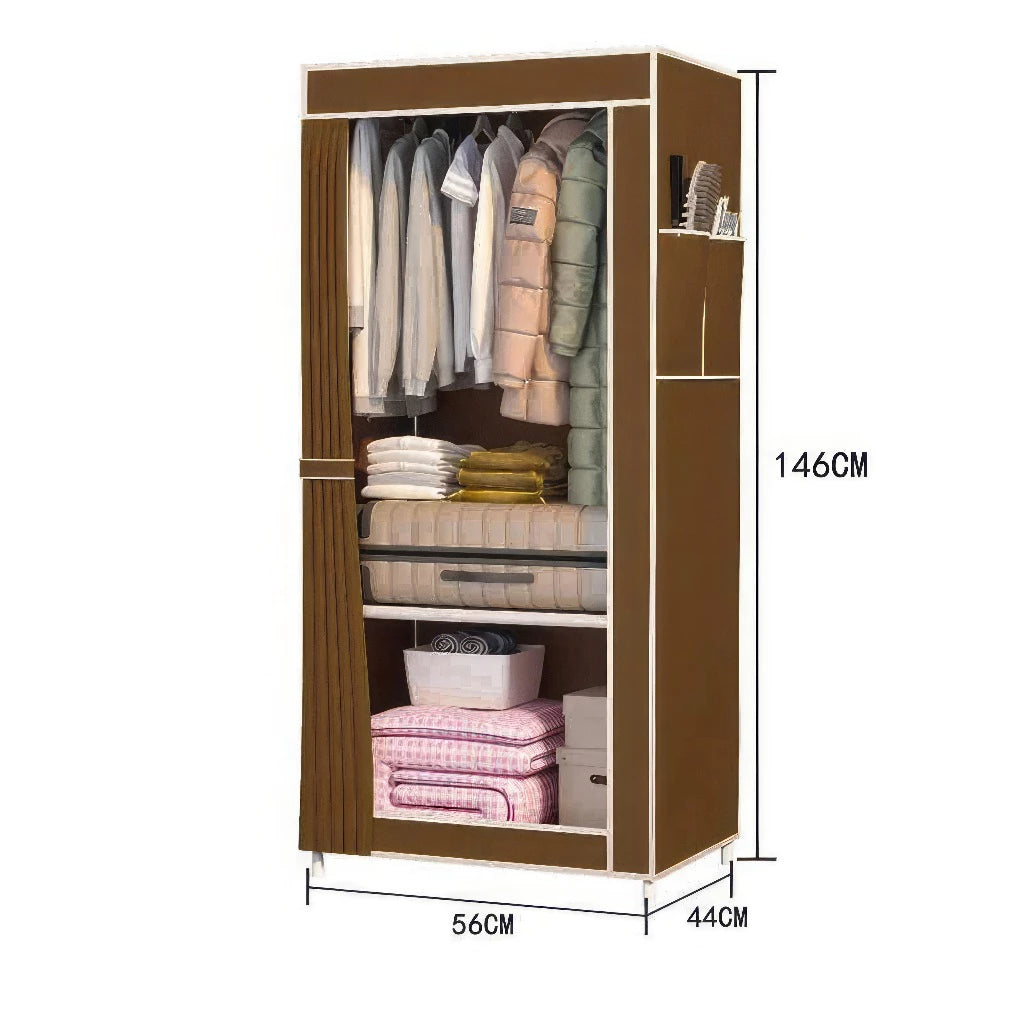 Guarda-Roupa Portátil Dobrável com Capa Protetora – Organizador 4 Divisória