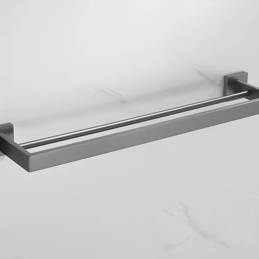 Kit Acessórios Para Banheiro 5 Peças Inox Grafite Escovado