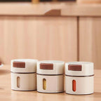 Kit com 6 Porta Temperos Magnéticos de Parede com Dosador