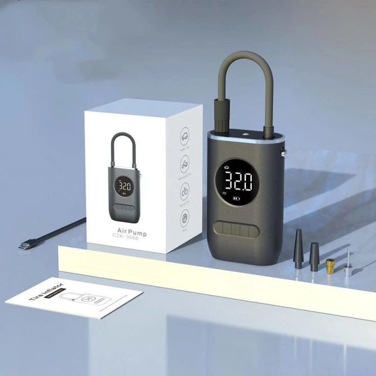 Mini processador de AR portátil recarregáveis. Digital USB calibrador de pneu