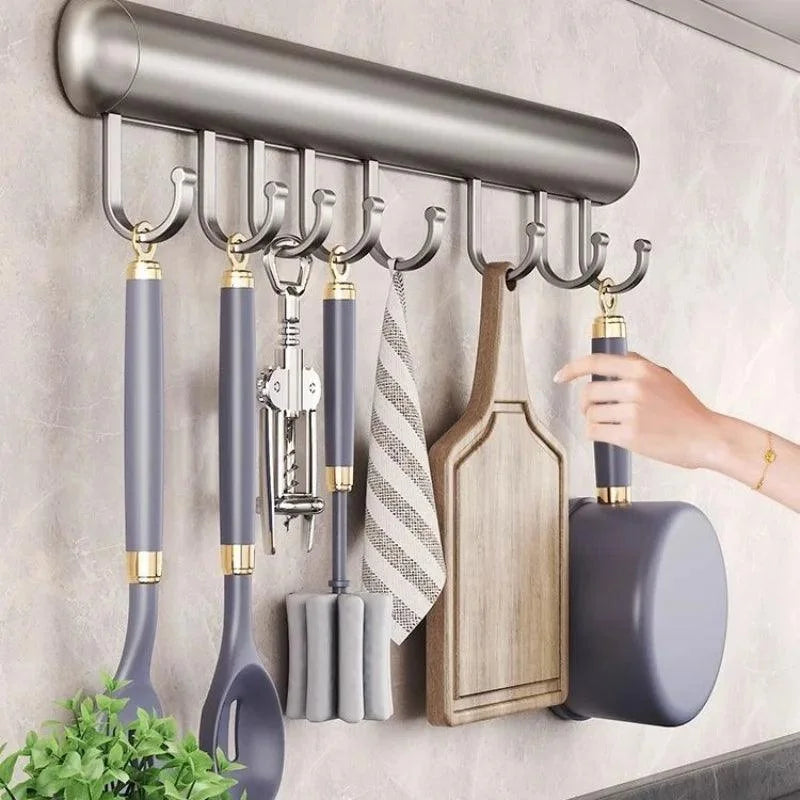 Suporte de Parede Multiuso para Utensílios de Cozinha
